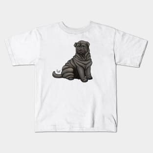 Dog - Chinese Shar-Pei - Black Kids T-Shirt